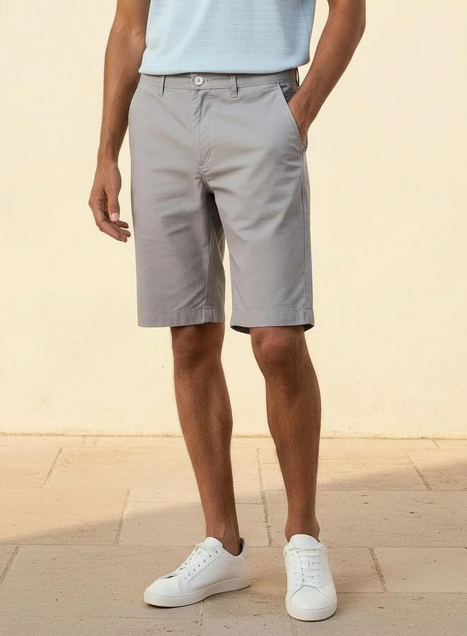 سبلاش فيڤ Men Slim Fit Shorts with Cotton Fabric